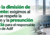 CSIF pide la dimisión de Óscar Puente: «exigimos al Gobierno que respete la investigación y la presunción de inocencia para el responsable de circulación de Adif» CSIF pide la dimisión de Óscar Puente: exigimos al Gobierno que respete la investigación y la presunción de inocencia para el responsable de circulación de Adif