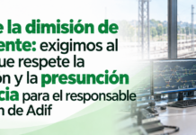 CSIF pide la dimisión de Óscar Puente: «exigimos al Gobierno que respete la investigación y la presunción de inocencia para el responsable de circulación de Adif» CSIF pide la dimisión de Óscar Puente: exigimos al Gobierno que respete la investigación y la presunción de inocencia para el responsable de circulación de Adif