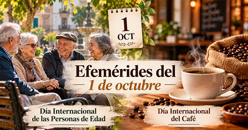El 1 de octubre celebra el Día Internacional del Café y reivindica los derechos de las personas mayores