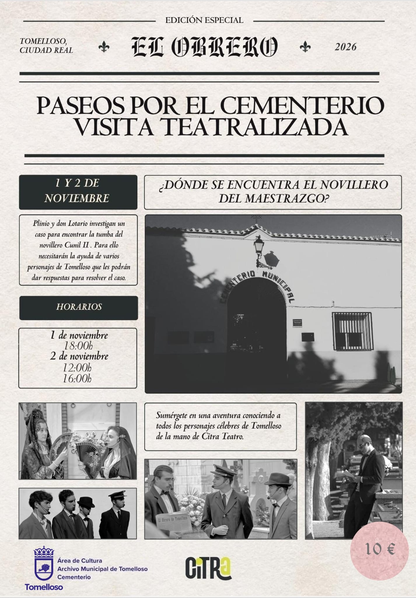 Tomelloso recupera la memoria de sus personajes ilustres con una nueva edición de los Paseos por el Cementerio 2 El 1 y 2 de noviembre se celebrará un nueva edición de los Paseos por el Cementerio, “un ejercicio de memoria, reconocimiento y gratitud”