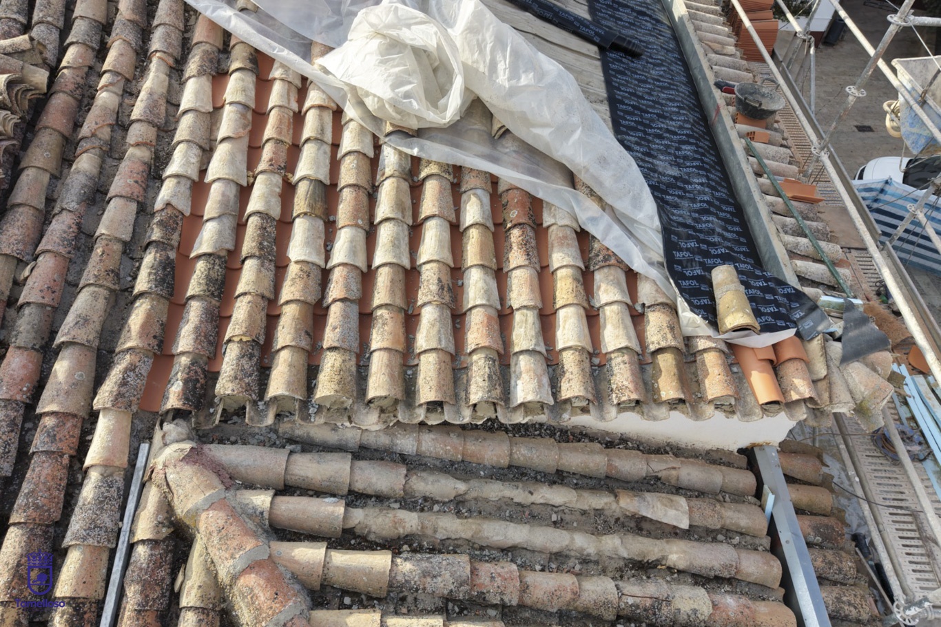 En marcha las obras de rehabilitación de la cubierta de la Posada de los Portales de Tomelloso 1 En marcha las obras de rehabilitación de la cubierta de la Posada de los Portales