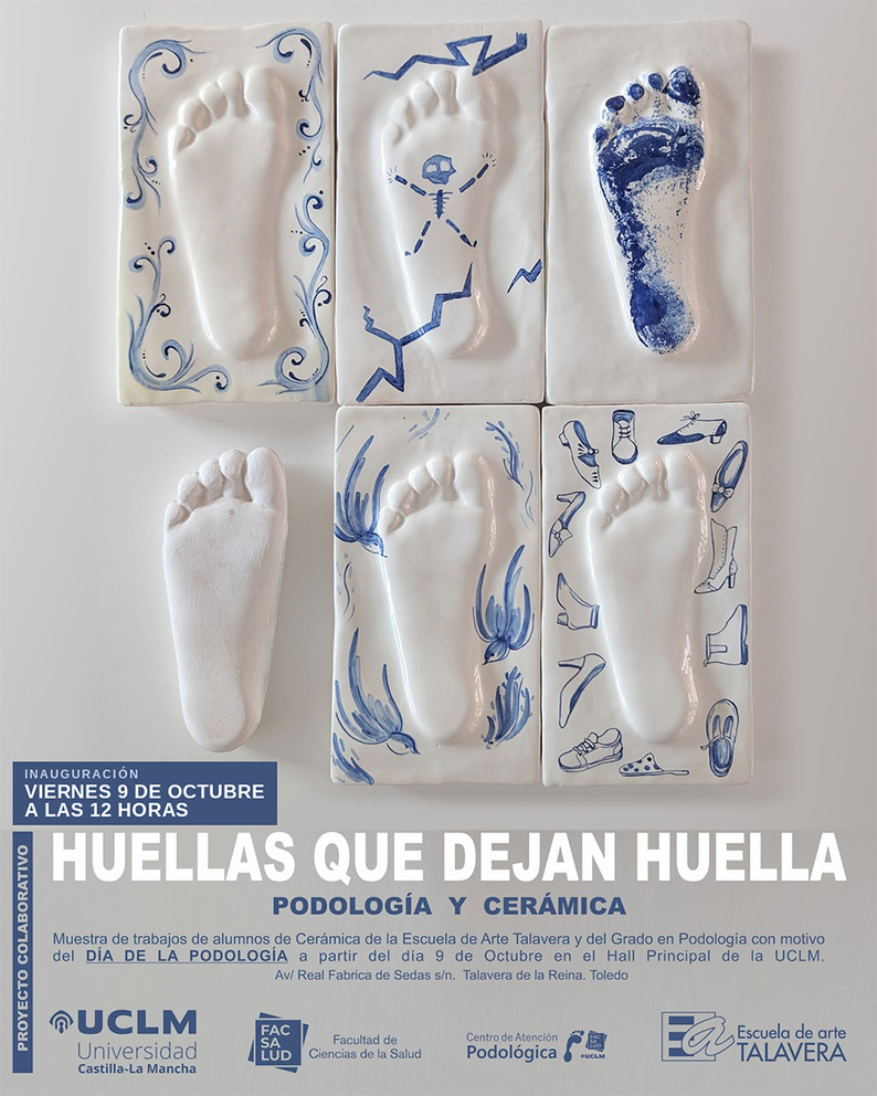 El alumnado de Podología y de la Escuela de Arte Talavera expone «Huellas que dejan huella»