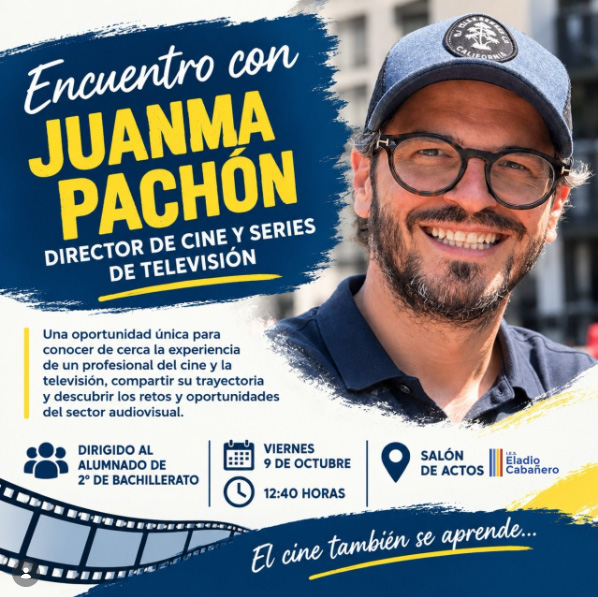 El cine y las series llegan al IES Eladio Cabañero de la mano del director tomellosero Juanma Pachón
