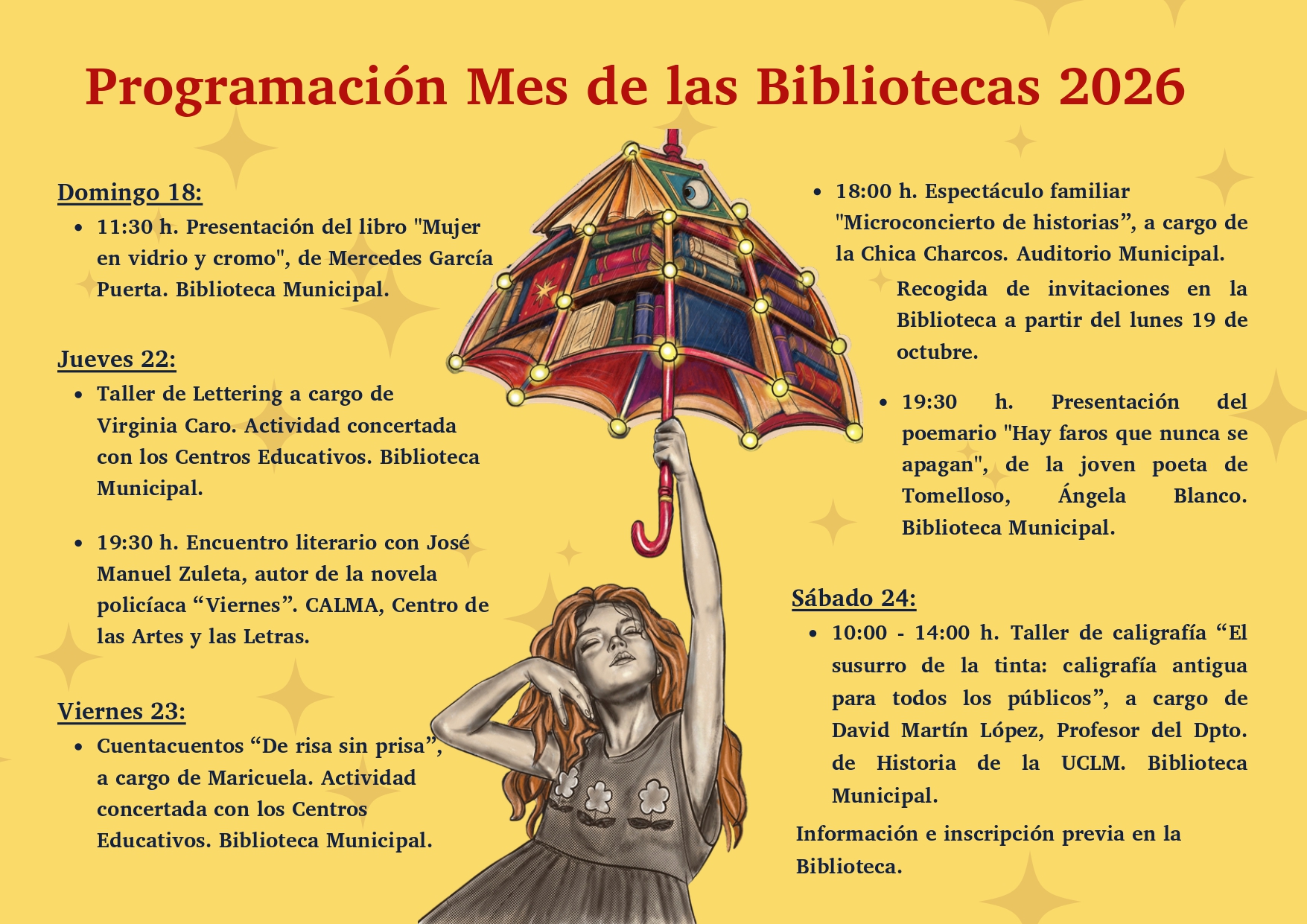 La Biblioteca Municipal de Tomelloso presenta una completa programación para celebrar el Mes de las Bibliotecas 2026 2 La Biblioteca Municipal presenta una completa programación para celebrar el Mes de las Bibliotecas 2026