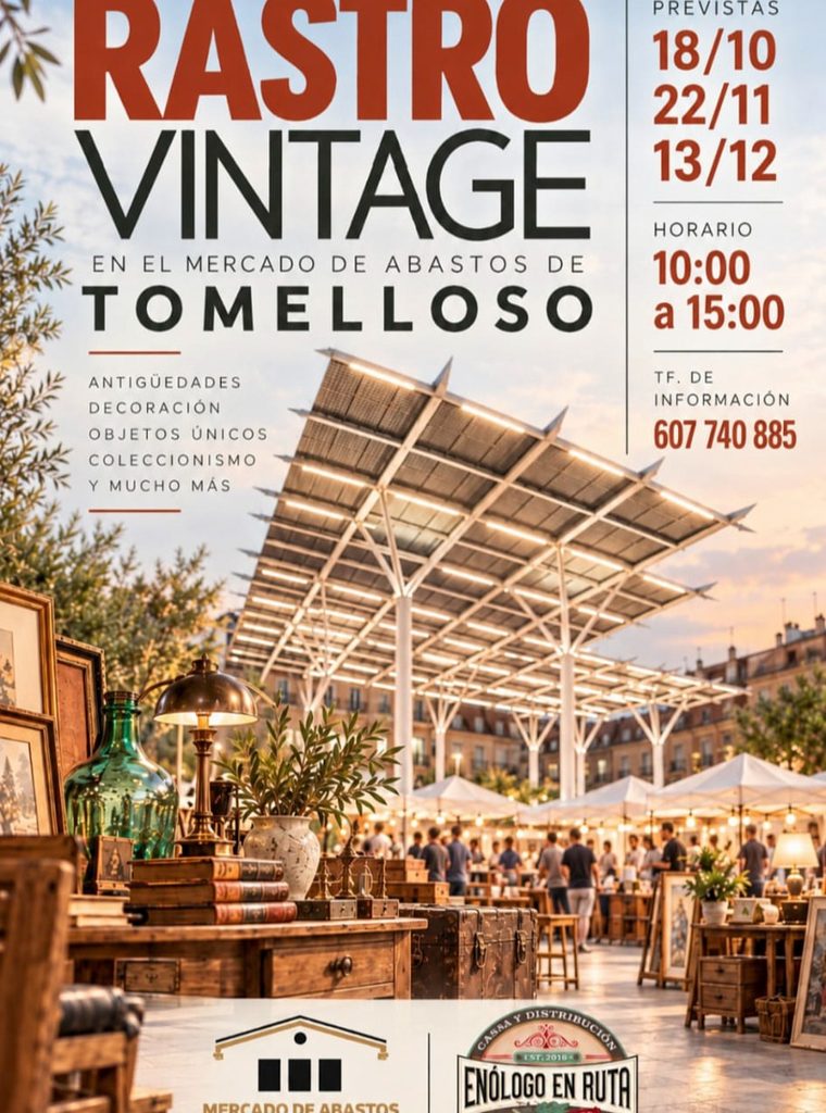 El Mercado de Abastos de Tomelloso acoge este domingo una nueva cita con el Rastro Vintage 1 mercadoabastos bintage