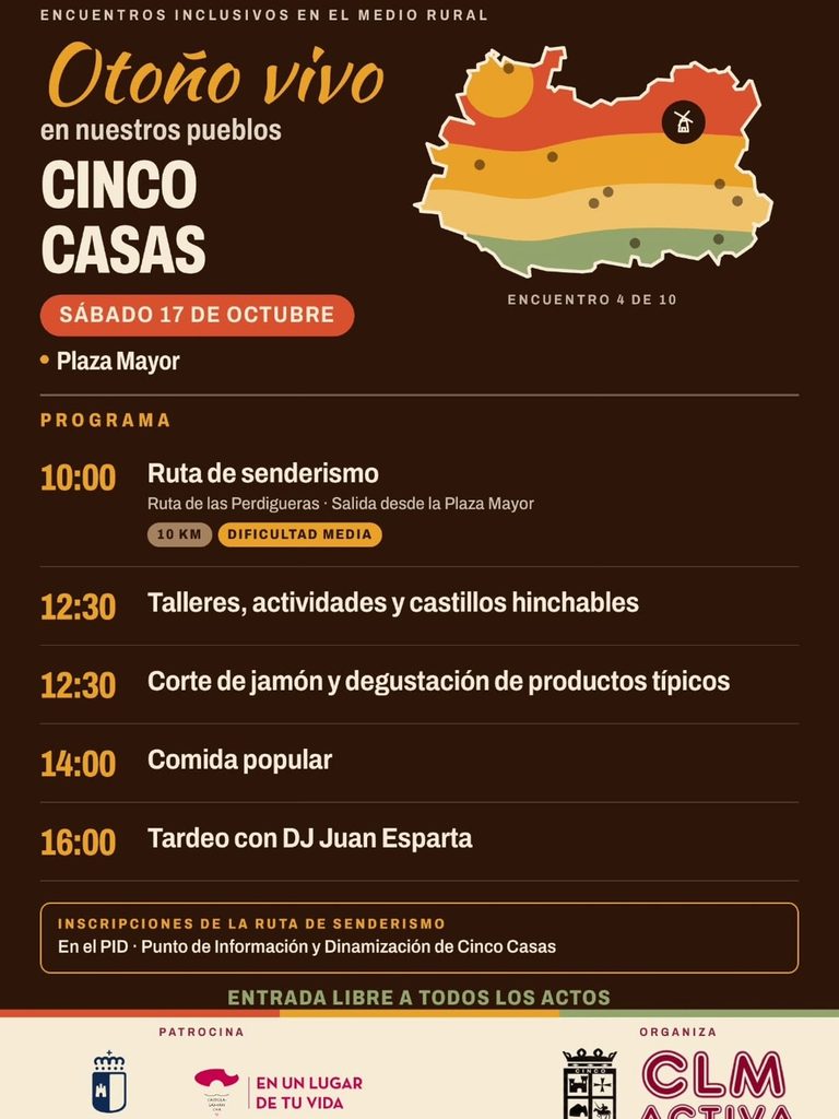 Cinco Casas celebra este sábado ‘Otoño Vivo’ con senderismo, gastronomía, actividades y música 1 otonovivo cinco casas 768x1024 1