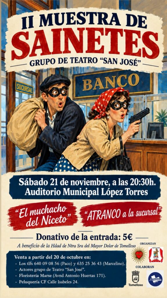 La II Muestra de Sainetes de Humor volverá el 21 de noviembre con una función benéfica 1 La II Muestra de Sainetes de Humor volverá el 21 de noviembre con una función benéfica