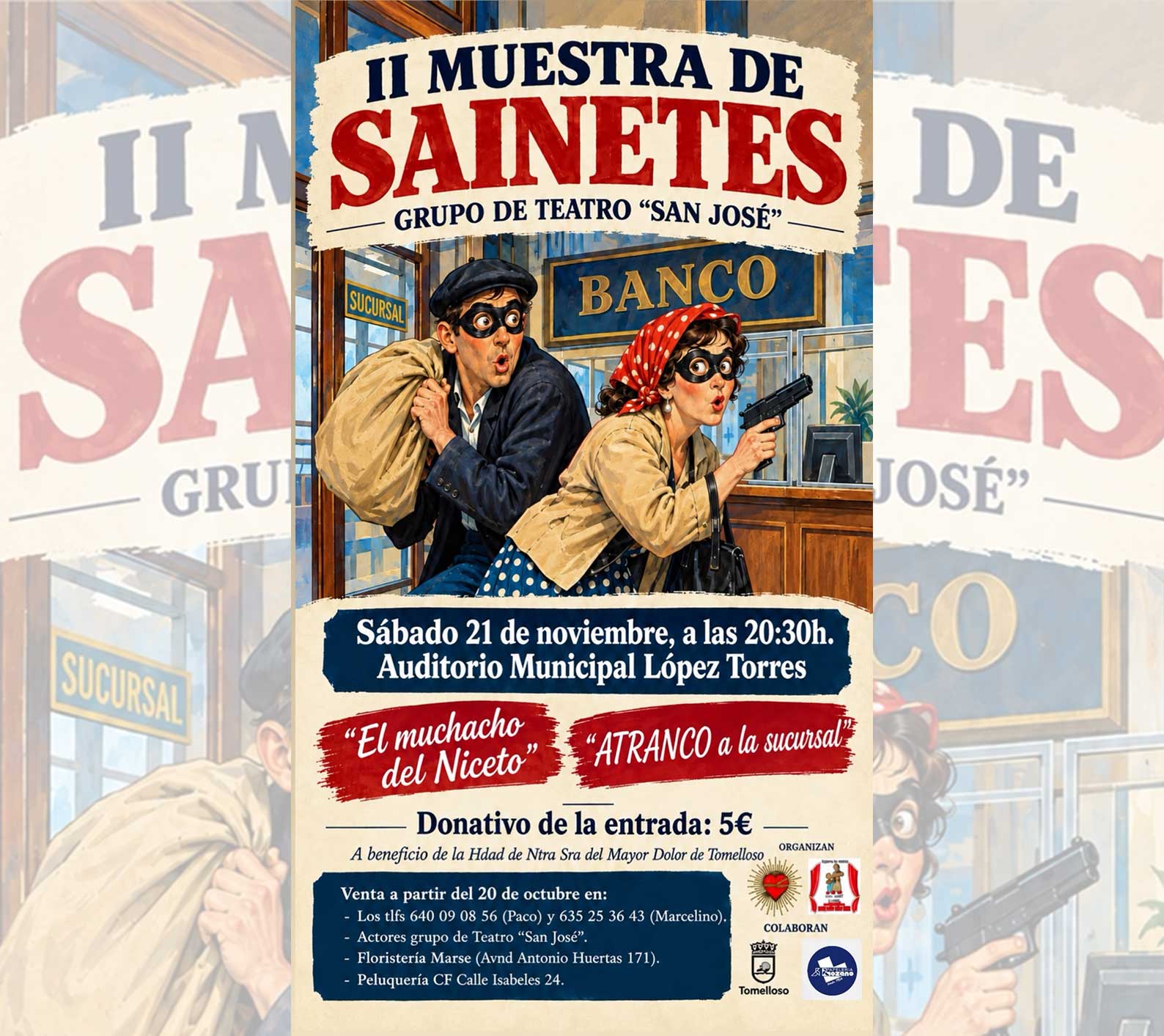 La II Muestra de Sainetes de Humor volverá el 21 de noviembre con una función benéfica