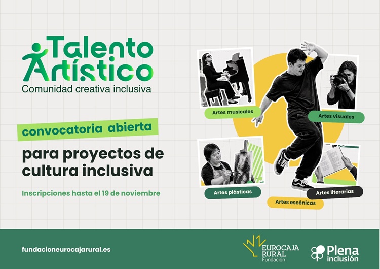 Fundación Eurocaja Rural y Plena inclusión abren la segunda convocatoria de 'Talento Artístico' para impulsar proyectos de cultura inclusiva