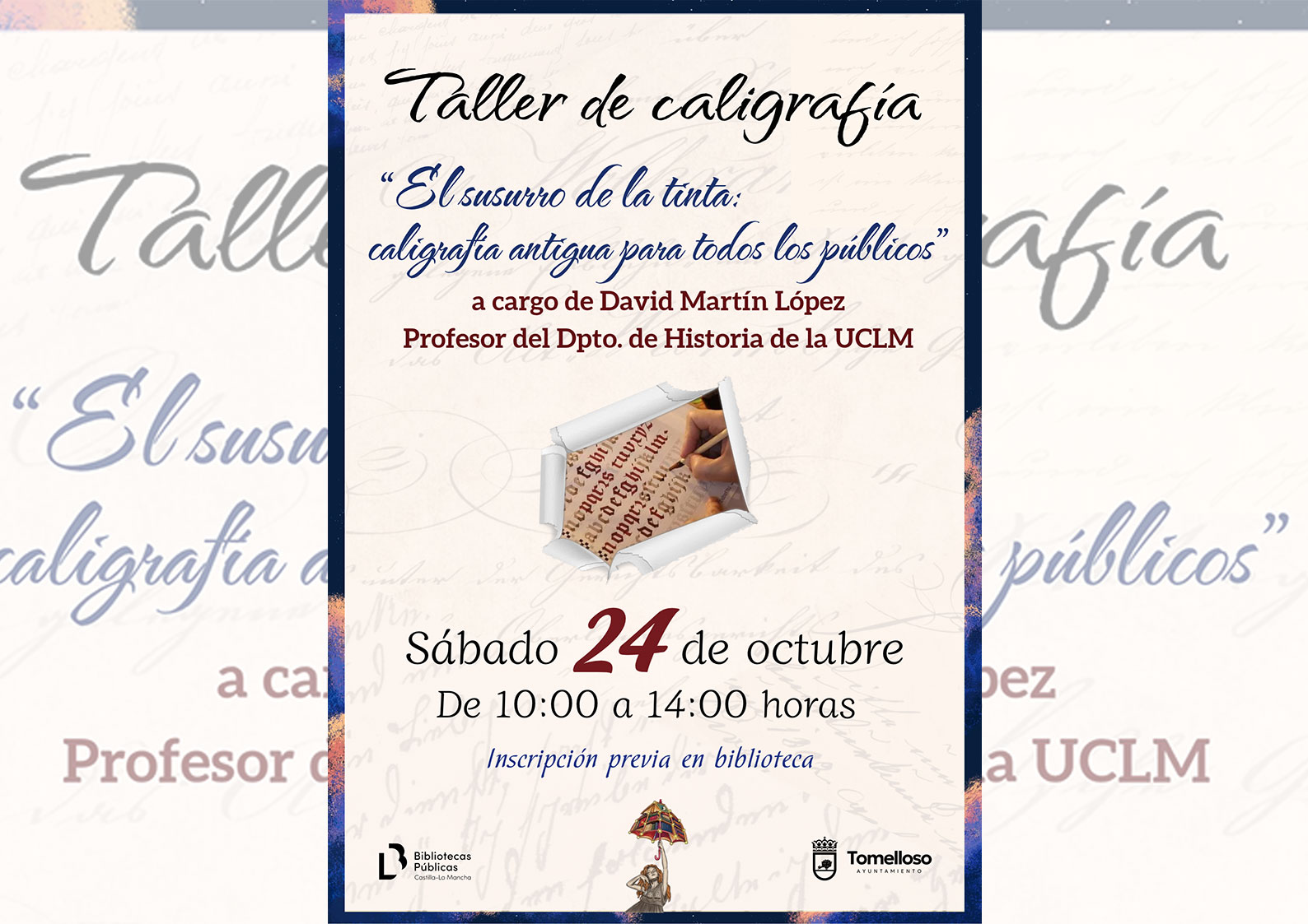 Tomelloso celebra un taller de caligrafía antigua en la Biblioteca Municipal