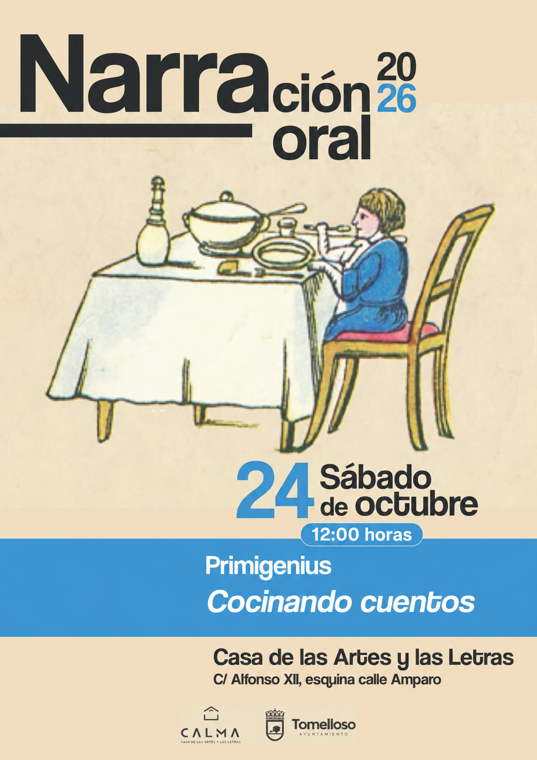 Tomelloso llena CALMA de lo mejor de la narración oral con cinco espectáculos para disfrutar en familia hasta diciembre