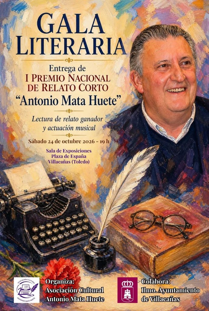 Villacañas rinde homenaje a su vecino y escritor Antonio Mata en la entrega del I Premio Nacional de Relato Corto que lleva su nombre 1 villacanas antonio mata